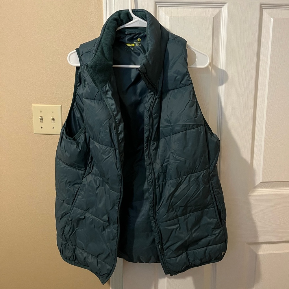 Dark green puffer vest